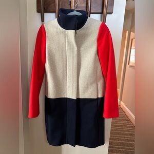 J.Crew Funnel Neck Wool Coat
